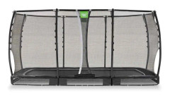 Studsmatta Nedgrävbar EXIT Allure Premium 244x427cm Svart inkl. Skyddsnät