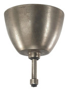 Takkopp i metall 12cm Råsilver