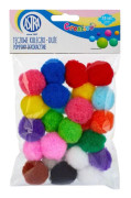 Astra Decorative pompoms 30mm - Rainbow balls ASTRA