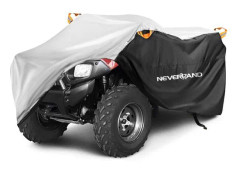ATV Quad & Motor Bike Cover - vatten regn dammtät - 256x110x120cm - reflekterande remsor - silver svart