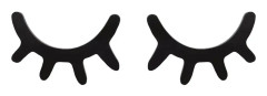 Väggdekor, Ögonfransar - Svart - 2 st