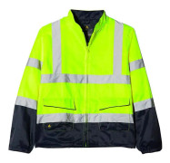 Delta PLus Panostyle-paket med 10 högsynt arbetsjacka i polyester/bomull Gul Fluo Marinblå XL - PHVE2JMXG