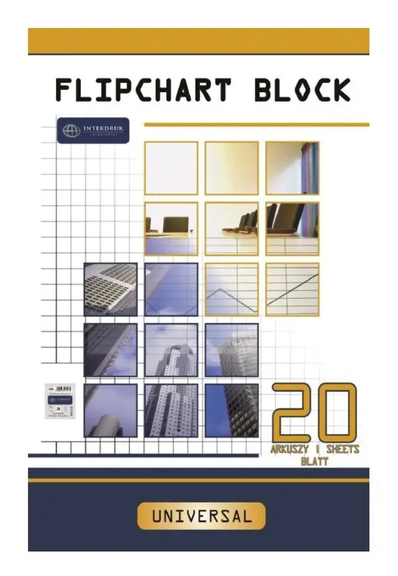 Interdruk Flipchart pad A1 plain 10 sheets