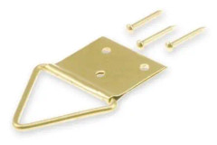Suki Picture Hanger Brass Plat 5/3 Holes/6Pcs