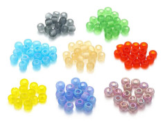 Gör-det-det-själv smycken Pärlor Lösa pärlor Frostade 2 mm glasrispärlor Blandade färger fördelade rispärlor DIY-kostymdekorationsmaterial