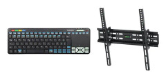 THOMSON vägg-TV-fäste och Philips-kompatibelt R9132701-tangentbord, justerbart, 37-75", 50kg, svart