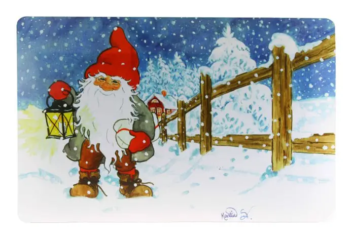 Tablett/bordstablett K.S Tomte Lykta 4pack