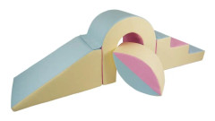 Foam bridge set - 65 cm hög - rosa, blå, gul (pastell)