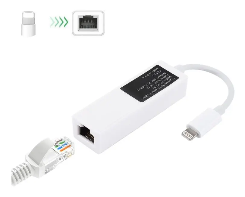 Adapter Lightning till RJ45 Ethernet - Vit