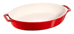 ZWILLING STAUB CERAMIQUE, Grytfrom, Oval, Keramiska, Röd, cherry, Emalj