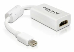 65128 - DeLOCK - Videokabel - DisplayPort / HDMI - Mini DisplayPort (hane) till HDMI (hona) - 18 cm