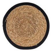 Bordsunderlägg Svart Brun 35 x 1 x 35 cm Naturell (Ø 35 cm)