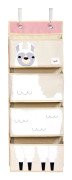 3 Sprouts - Hanging Wall Organizer - White Llama