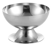 Stainless Steel Ice Cream Cup Ice Cream Goblet Bar Wine Glass, Specification： A Short