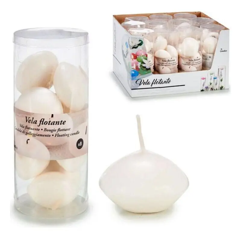 Candle Set Floating White (8 Pieces)
