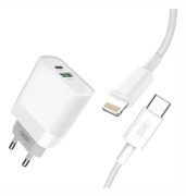 XO väggladdare 18W inkl. Lightning-kabel