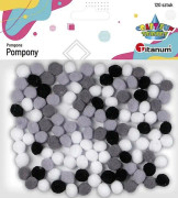 Titanum pom-poms i polyester 10 mm mix 120 st.