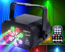 Ljus led laserprojektor med fjärrkontroll professionell scenljuseffekt