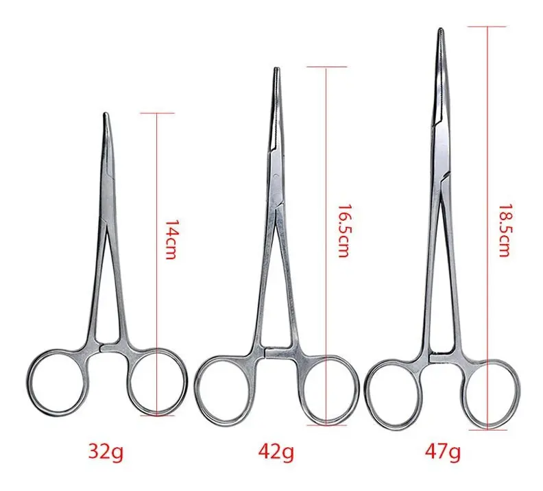 Kirurgisk pincett kirurgiskt verktygssats hemostat låsklämma