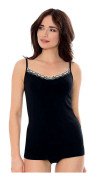 Kvinnors topp T-shirt-10282, svart, XL
