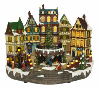 Julgranskula Christmas Village LED Ljus Scen (25,5 x 40 x 31,5 cm)