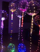 led ballonger lyser upp bobo ballonger varmvit färgglad lysande genomskinlig bubbla 20/10/4st led lyser upp ballonger inomhus utomhusdekoration födels
