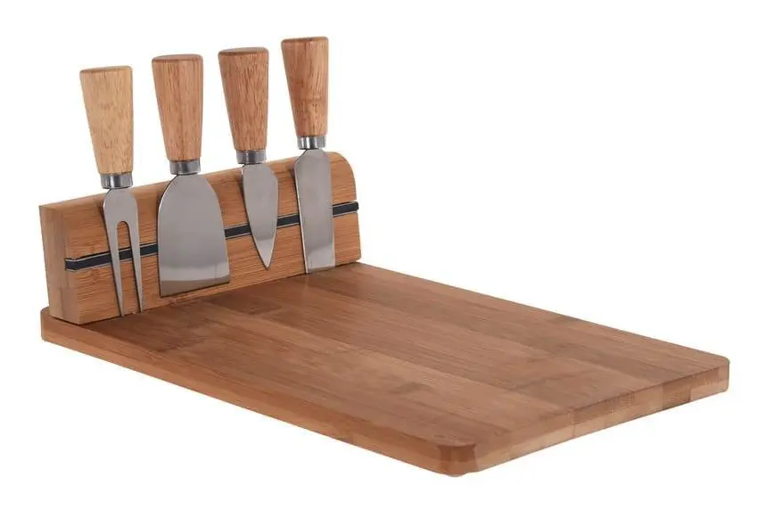 Bamboo Cheese Board + Ostknivar 30 x 21 x 8,5 cm eh utmärkt houseware