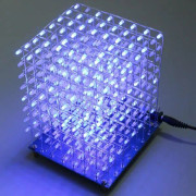 Kvadratblå led elektronisk diy kit härdat förmåga
