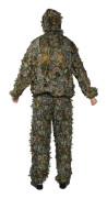 3D leaf coat byxor kamouflage utomhus män djungel kostym