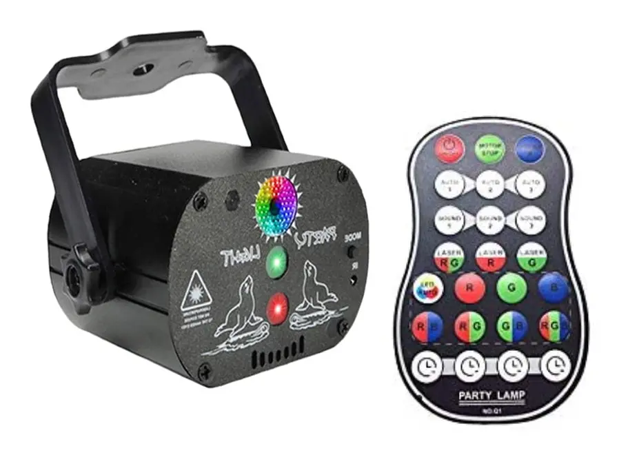 Disco rgb led laser scen beam ljus ljud