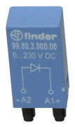 Plug-in-modul Med friklassig diod, utan lysdiod 20 st Finder 99.80.3.000.00 N/A Passar modell: Finder 94.54.1, Finder 94.84.3, Finder 95.85.3, Finder
