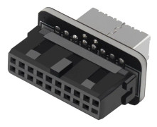 Usb 3.0 intern header till usb 3.1/3.2 typ c front typ e adapter 20pin till 19pin omvandlare för PC moderkort kontakt riser