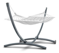 Hängmatta stativ - med hjul - 380x130x125 cm - antracit