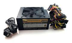 Pc stationär psu guld 1800w btc strömförsörjning för R9 380 rx 470 rx480 6 gpu kort gruvrigg