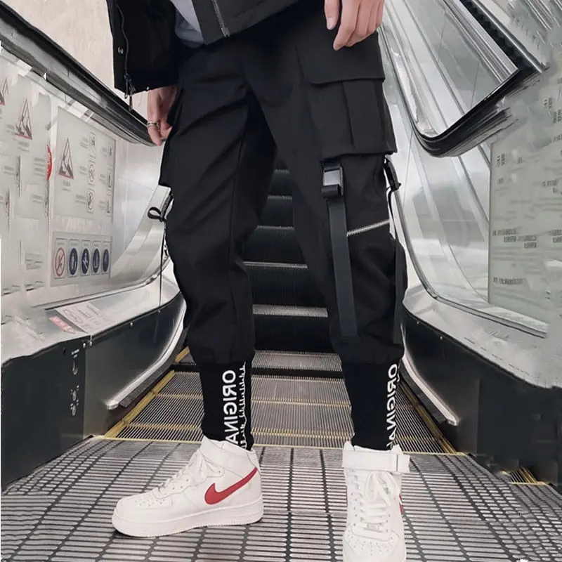 Flera fickor streetwear lastbyxor