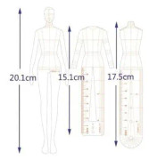 Kvinnor mode figur ritning mall linjal