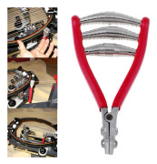 Tennisbadmintonracket, metallfjäder, klämsträngning, startverktyg