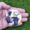 Anime death note, ikonbrosch, cosplay badge ryggsäckar, ljusknapp