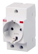 ABB DIN-skenas uttag utan gångjärnskåpa 16 A 250 V/AC 2CSM210000R0721 (2CSM210000R0721)
