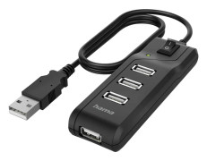 Hama 00200118 interface hub USB 2.0 480 Mbit/s Black