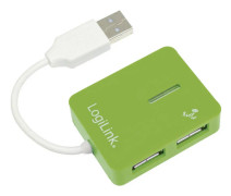 LogiLink UA0138 4 Port USB 2.0-Hub Grön