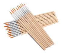 DIY platt/spets nylon hår trähandtag krok linje pennor målarpenslar