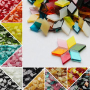 Flerfärgad DIY mosaik gör stenplattor