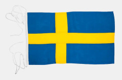 Båtflagga Adela Original, Sverige, marinpolyester (170 g / m²), 120 x 75 cm