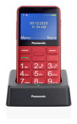 Panasonic KX-TU155 - Telefon - dual-SIM - microSD-kortplats - LCD-skärm - 240 x 320 pixlar - bakre kamera 0,3 MP - röd