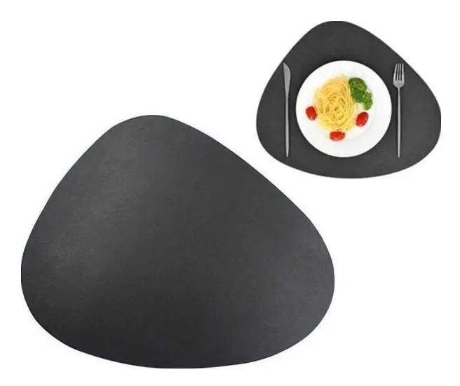 Aptel TABLE PLACEMAT 45x35 cm Felt Table Mat black AG728