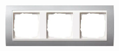Gira 213326 trippel med etikettfält aluminium vippset