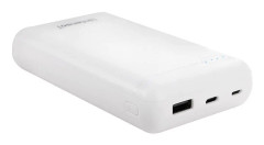 Intenso XS20000 - Strömförsörjningsbank - 20000 mAh - 3.1 A - 2 utdatakontakter (USB, 24 pin USB-C) - vit