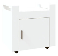 Skrivbordsvagn vit 60x45x60 cm konstruerat trä