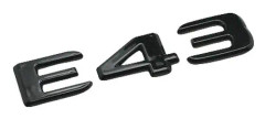 Gloss Glans Black Svart E43 Car Letter Number Rear Bak- Trunk Boot Badge Emblem For Mercedes Benz